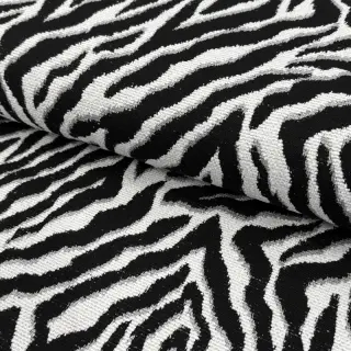 Dekoračná látka jacquard Tanzanie noir blanc