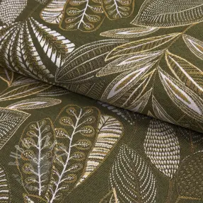 Decoratiestof jacquard Legende kaki