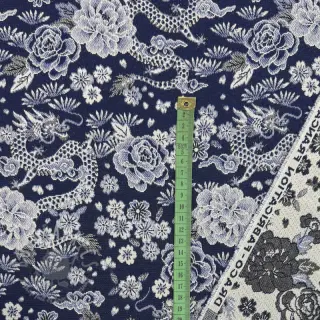 Decoratiestof jacquard Draco indigo