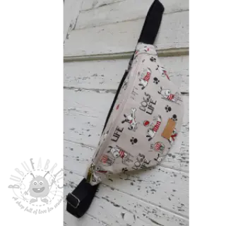 Decoratiestof Linenlook Sweet doggie friends