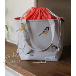 Decoratiestof Linenlook Tiny Garden Birds