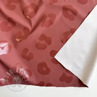Stof voor regenjas Animal skin bordeaux