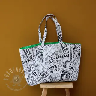 Decoratiestof jacquard Neo noir blanc