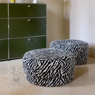 Decoratiestof jacquard Tanzanie noir blanc