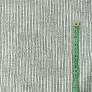 Dvojitá gázovina/mušelín YARN DYED Stripes old green