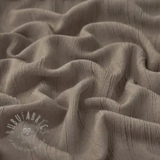 Viscose met linnen CRINCLE taupe