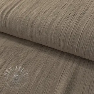 Viscose met linnen CRINCLE taupe