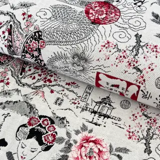 Dekoračná látka jacquard Akita blanc