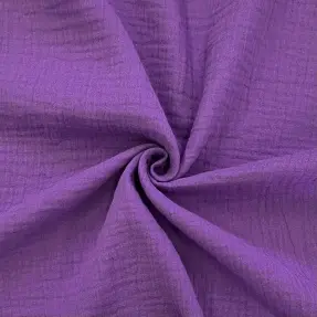 Dvojitá gázovina/mušelín violet ORGANIC