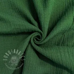 Dubbelgaas/mousseline dark green ORGANIC