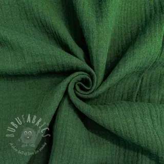 Dubbelgaas/mousseline dark green ORGANIC