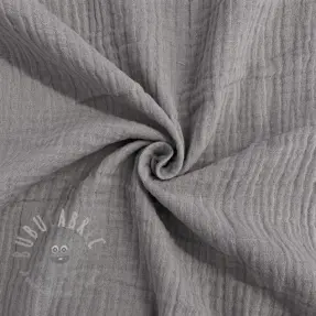 Dubbelgaas/mousseline grey ORGANIC