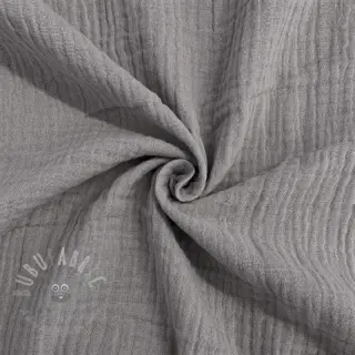 Dubbelgaas/mousseline grey ORGANIC