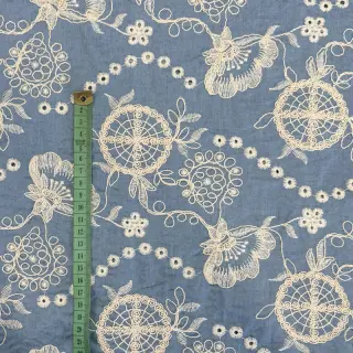 Bavlnená látka JEANS Embroidery Buttercup