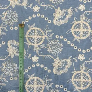 Katoenen stof JEANS Embroidery Buttercup