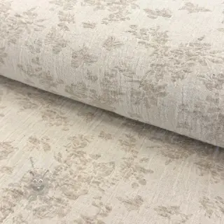 Katoenen stof met linnen JACQUARD Buttercup flowers