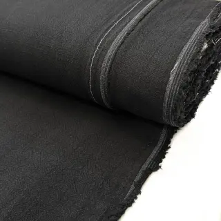 Ľan predpraný STONEWASHED PREMIUM black