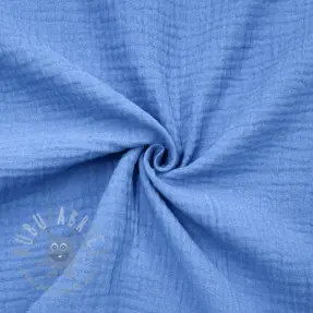 Dubbelgaas/mousseline royal blue
