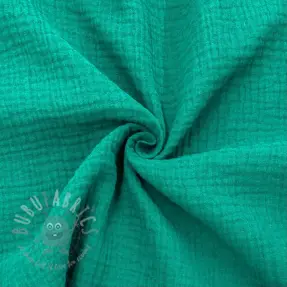 Dubbelgaas/mousseline dark teal