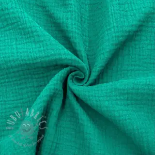 Dubbelgaas/mousseline dark teal