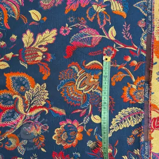 Decoratiestof jacquard Inaya bleu