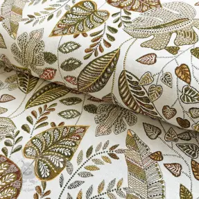 Decoratiestof jacquard Euphoria blanc kaki