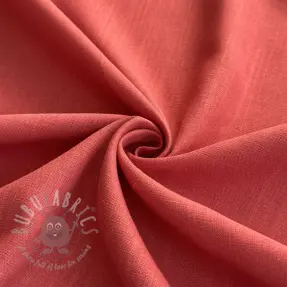 Viscose met linnen PREMIUM dark coral