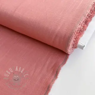 Viscose met linnen PREMIUM coral