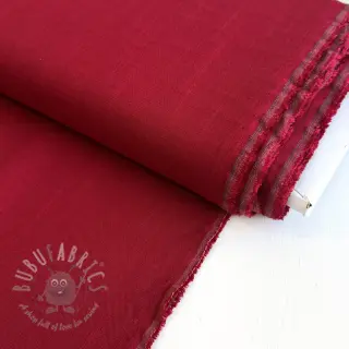 Viscose met linnen PREMIUM dark red