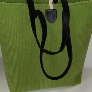 Ribfluweel 6W COTTON TOUCH green