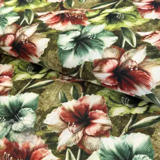 Viscose met linnen Azalea design C digital print