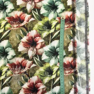 Viscose met linnen Azalea design C digital print