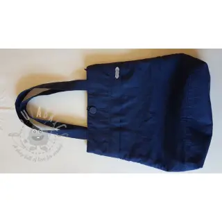 Voorgewassen linnen navy