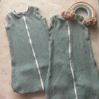 Dvojitá gázovina/mušelín teal