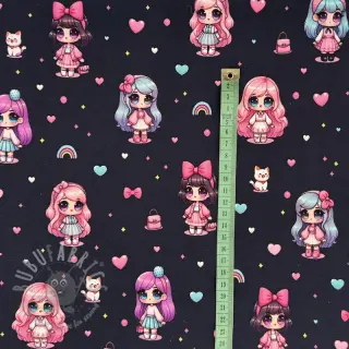 Tricot Dolls navy digital print