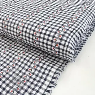 Katoenen stof JACQUARD Climbing navy