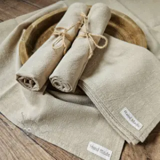 Voorgewassen linnen STONEWASHED PREMIUM sand