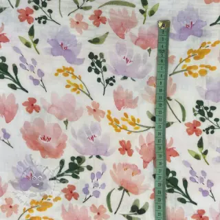 Dubbelgaas/mousseline Big summer flowers digital print