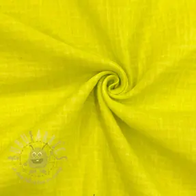 Dubbelgaas/mousseline Vintage neon yellow