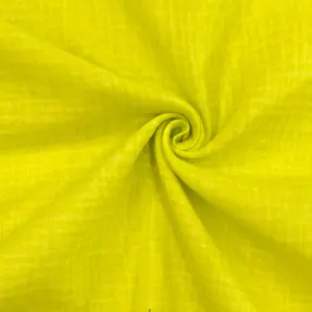 Dvojitá gázovina/mušelín Vintage neon yellow