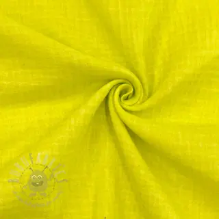 Dubbelgaas/mousseline Vintage neon yellow