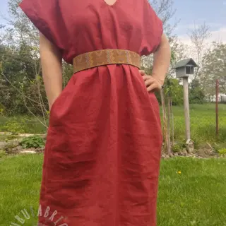 Voorgewassen linnen 170 g wine red