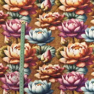Viscose met linnen Marigold design C digital print