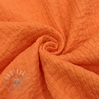 Katoenen stof STRETCH Baby orange