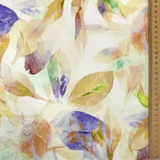 Katoenen stof SATIN Hawaii yellow digital print