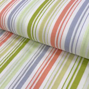 Dvojitá gázovina/mušelín Beach Stripe green