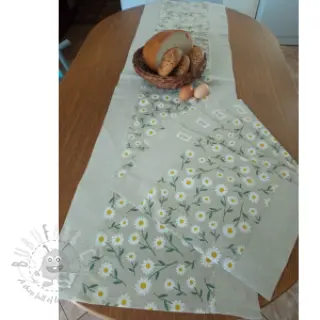 Decoratiestof Linenlook Daisy sweet field