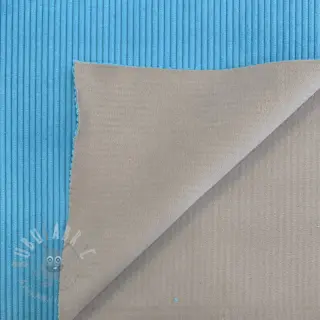 Ribfluweel HUGGY turquoise