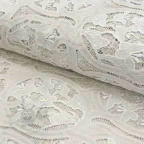Katoenen stof EMBROIDERY Blanchette design En