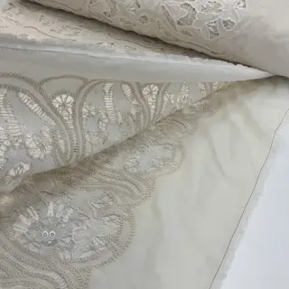 Katoenen stof EMBROIDERY Blanchette design En
